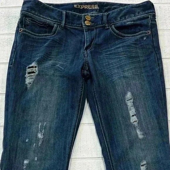 Express Womens Stella Barely Boot Jeans Size 4 - Picture 3 of 9